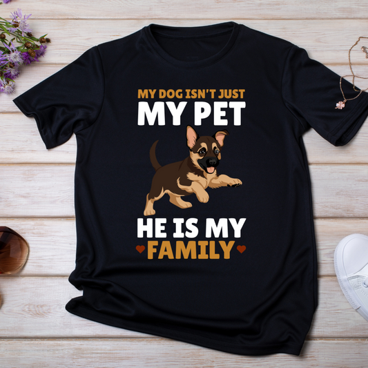 "GERMAN SHEPHERD: MY DOG IS MY FAMILY" T-Shirt