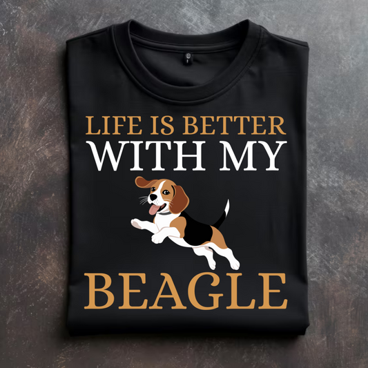 "BEAGLE: Life is better with my pet" T-Shirt