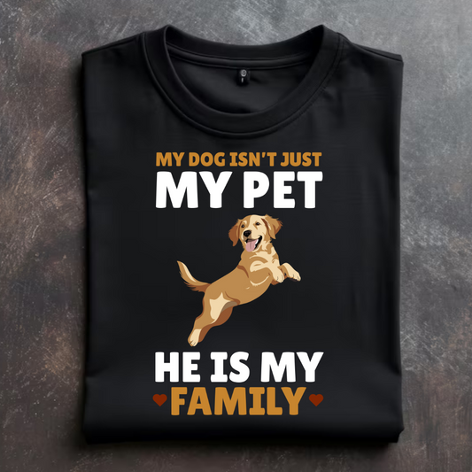 GOLDEN RETRIEVER: MY DOG IS MY FAMILY" T-Shirt