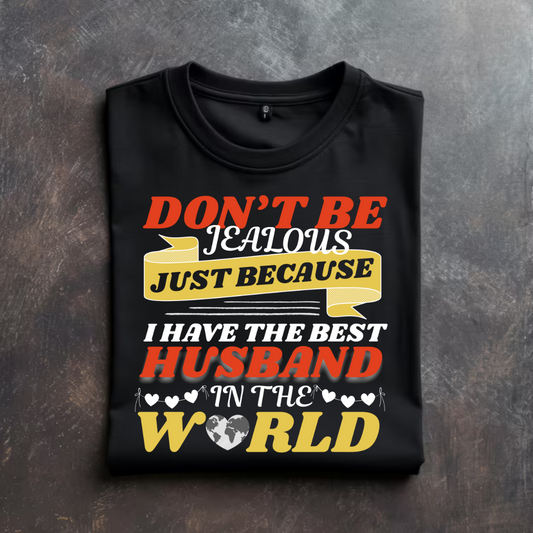 DON'T BE JEALOUS JUST BEACAUSE 'I HAVE THE BEST HUSBAND IN THE WORLD' T-Shirt